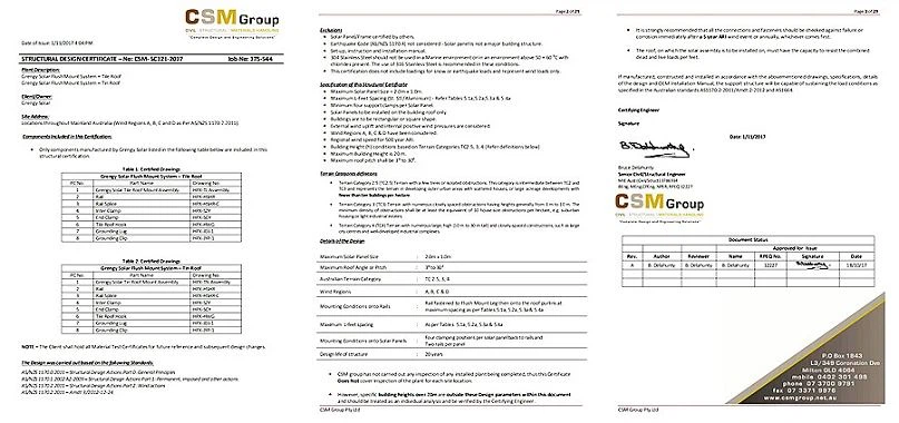 STRUCTURAL DESIGN CERTIFICATE – agriculture solar mounting system(001)